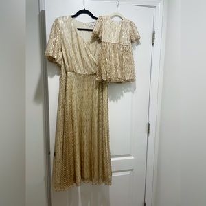 Ivy City Co. Gold sequin Dress